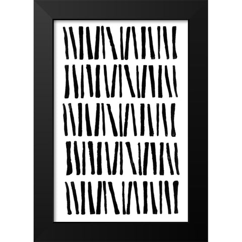 Inky Trace Black Modern Wood Framed Art Print by Haase, Andrea