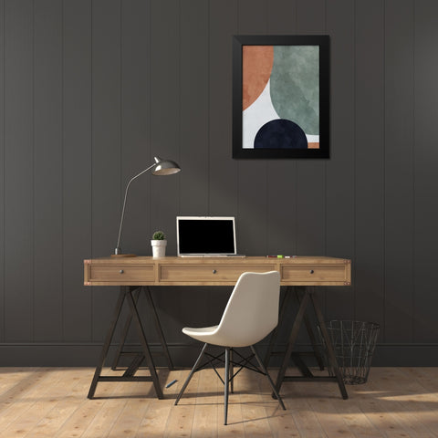 Abstract of Shapes I Black Modern Wood Framed Art Print by Aldridge, Ashley