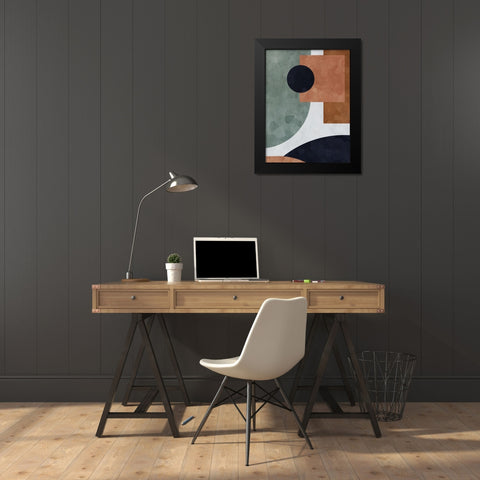 Abstract of Shapes II Black Modern Wood Framed Art Print by Aldridge, Ashley