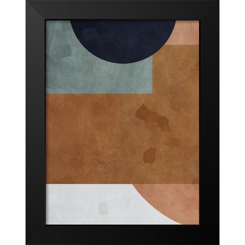 Abstract of Shapes III Black Modern Wood Framed Art Print by Aldridge, Ashley