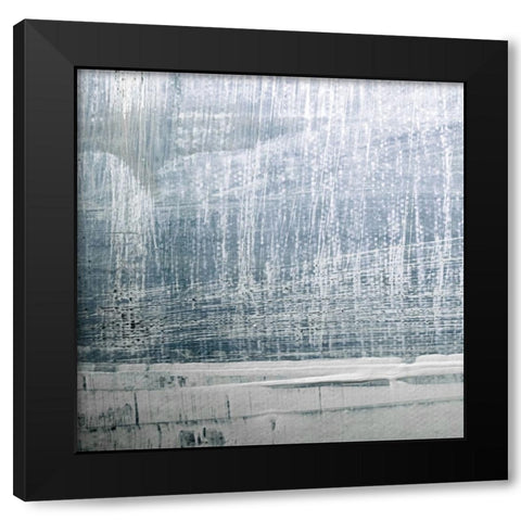 Blue Aria II Black Modern Wood Framed Art Print with Double Matting by Aryai, Sia