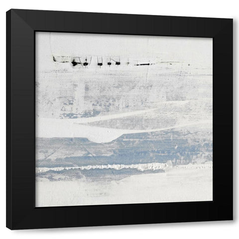 Blue Aria III Black Modern Wood Framed Art Print with Double Matting by Aryai, Sia