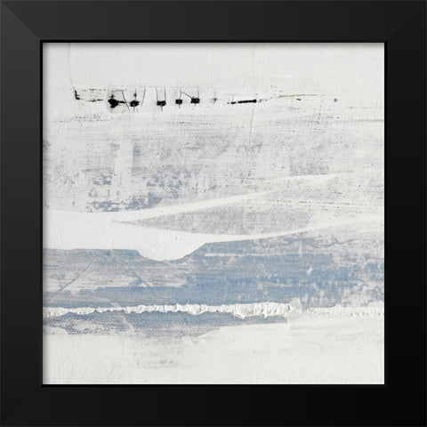 Blue Aria III Black Modern Wood Framed Art Print by Aryai, Sia