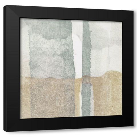 Tan Aria I Black Modern Wood Framed Art Print with Double Matting by Aryai, Sia