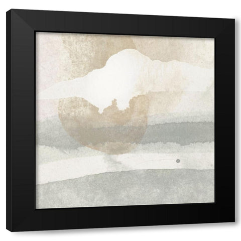 Tan Aria II Black Modern Wood Framed Art Print with Double Matting by Aryai, Sia