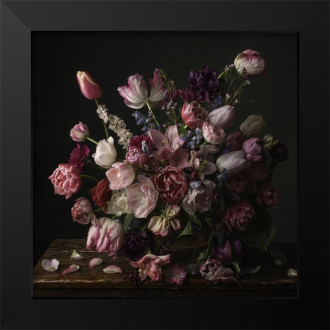 Spring Fling Blooms I Black Modern Wood Framed Art Print by McLean, Leah