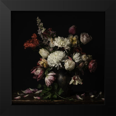 Spring Fling Blooms II Black Modern Wood Framed Art Print by McLean, Leah