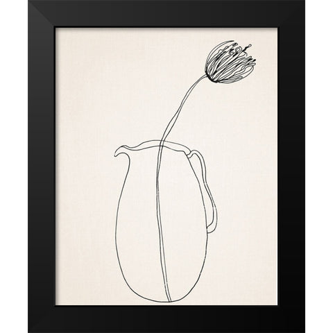 Fine Line I Black Modern Wood Framed Art Print by Smith, Karen