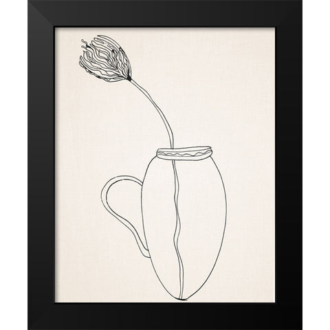 Fine Line II Black Modern Wood Framed Art Print by Smith, Karen