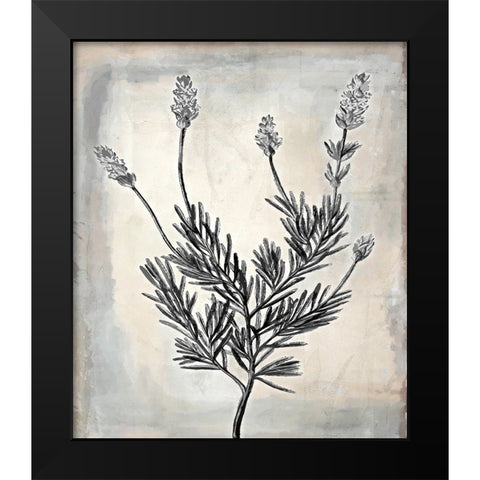 Floral Frame I Black Modern Wood Framed Art Print by Smith, Karen
