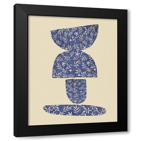 Blue Kilter I Black Modern Wood Framed Art Print with Double Matting by Smith, Karen
