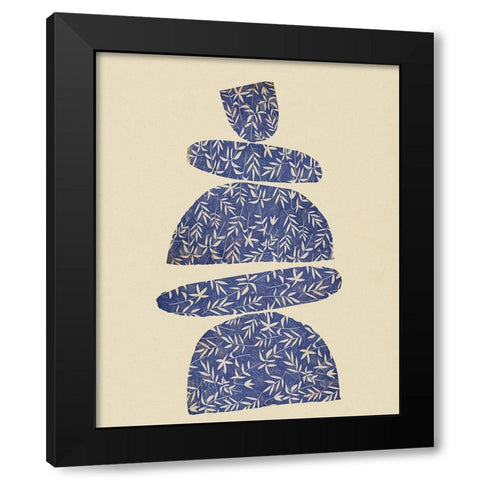 Blue Kilter II Black Modern Wood Framed Art Print with Double Matting by Smith, Karen