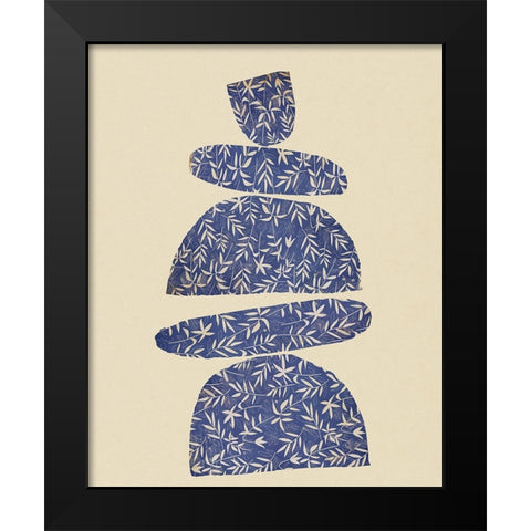 Blue Kilter II Black Modern Wood Framed Art Print by Smith, Karen