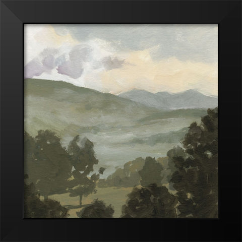 Valley Through the Trees I Black Modern Wood Framed Art Print by Barnes, Victoria