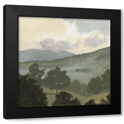 Valley Through the Trees II Black Modern Wood Framed Art Print with Double Matting by Barnes, Victoria