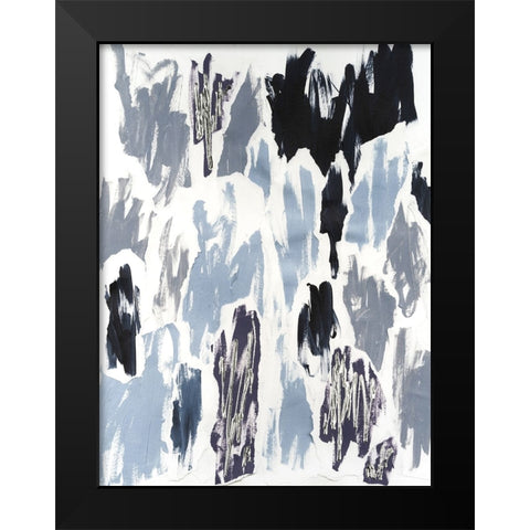 UV Waves II Black Modern Wood Framed Art Print by Lam, Vanna