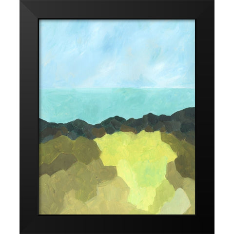Jade Sea I Black Modern Wood Framed Art Print by Moore, Regina