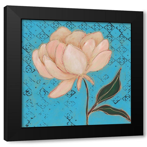 Poised Flower I Black Modern Wood Framed Art Print by Moore, Regina
