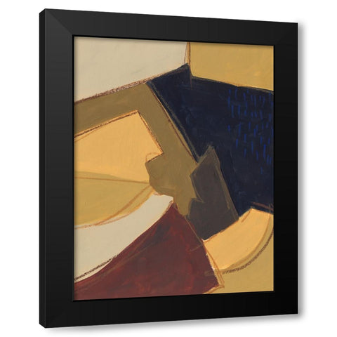 Elude I Black Modern Wood Framed Art Print with Double Matting by Moore, Regina