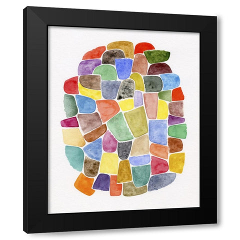 Cluster I Black Modern Wood Framed Art Print with Double Matting by Galapon, Nikki