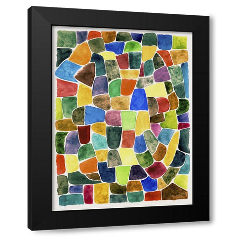 Colorful Walkways II Black Modern Wood Framed Art Print with Double Matting by Galapon, Nikki