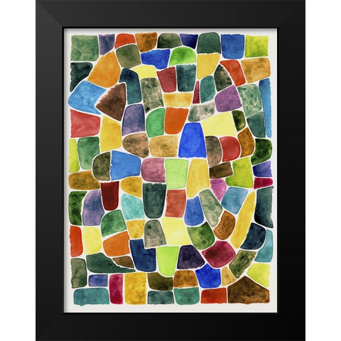 Colorful Walkways II Black Modern Wood Framed Art Print by Galapon, Nikki