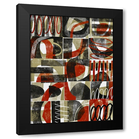 Compartment II Black Modern Wood Framed Art Print with Double Matting by Galapon, Nikki