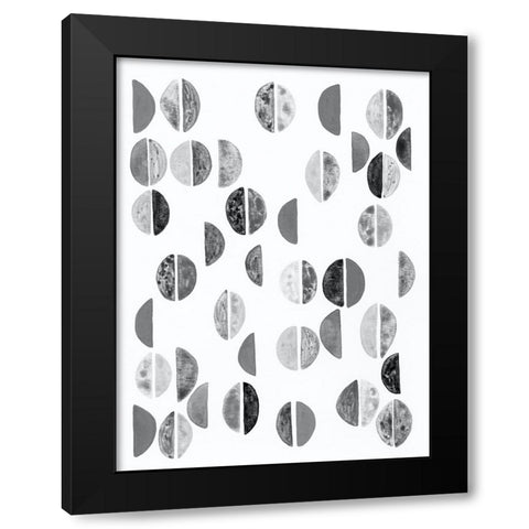 Semicircles I Black Modern Wood Framed Art Print by Galapon, Nikki