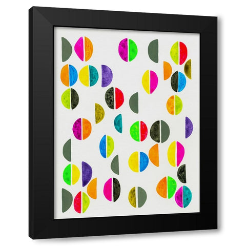 Semicircles II Black Modern Wood Framed Art Print by Galapon, Nikki