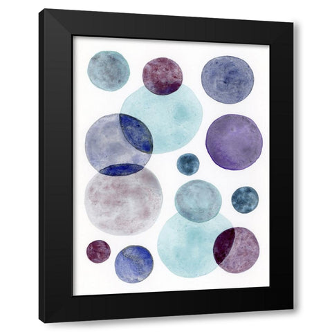 Violet Turquoise I Black Modern Wood Framed Art Print by Galapon, Nikki