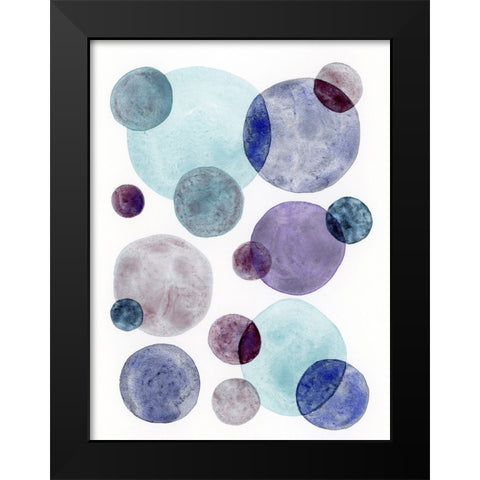 Violet Turquoise II Black Modern Wood Framed Art Print by Galapon, Nikki