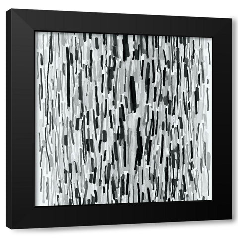 Charlotte Crosshatch Black Modern Wood Framed Art Print with Double Matting by Galapon, Nikki