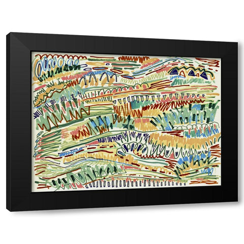 Marked Landscape Black Modern Wood Framed Art Print by Galapon, Nikki