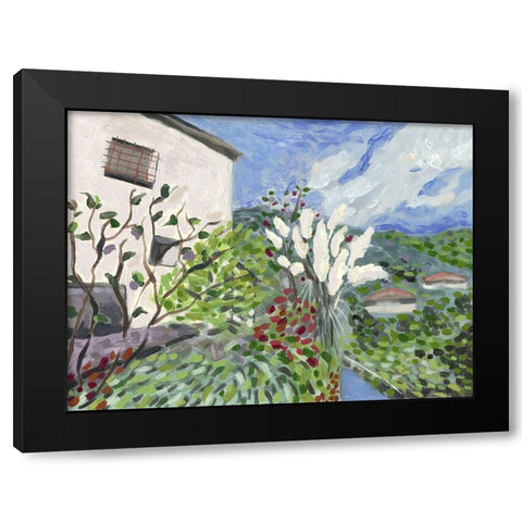 Tuscany Drive Black Modern Wood Framed Art Print with Double Matting by Galapon, Nikki
