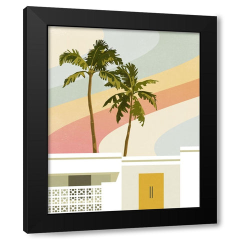 Palm Springs Paradise I Black Modern Wood Framed Art Print with Double Matting by Barnes, Victoria