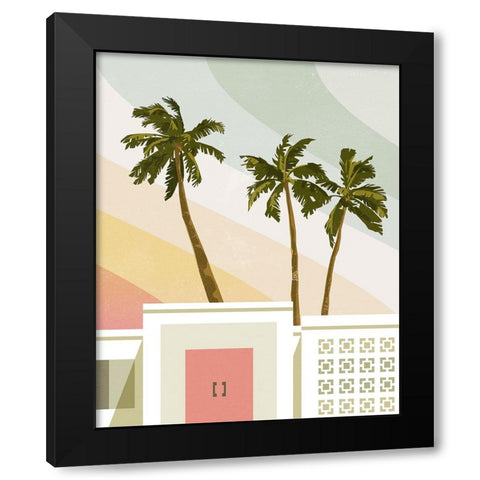 Palm Springs Paradise II Black Modern Wood Framed Art Print with Double Matting by Barnes, Victoria