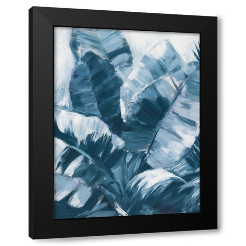 Blue Palms I Black Modern Wood Framed Art Print by Wilkins, Suzanne