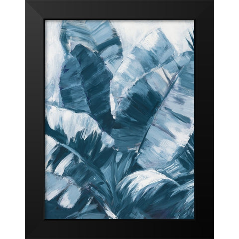 Blue Palms I Black Modern Wood Framed Art Print by Wilkins, Suzanne