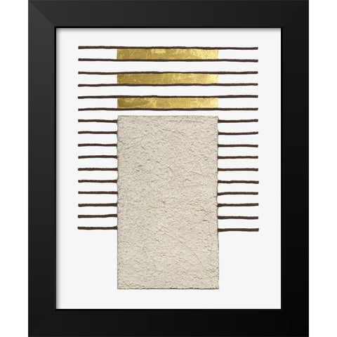 Monolithic Gold I Black Modern Wood Framed Art Print by Saunders, Alonzo