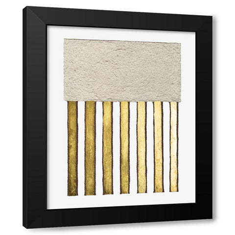 Monolithic Gold II Black Modern Wood Framed Art Print by Saunders, Alonzo
