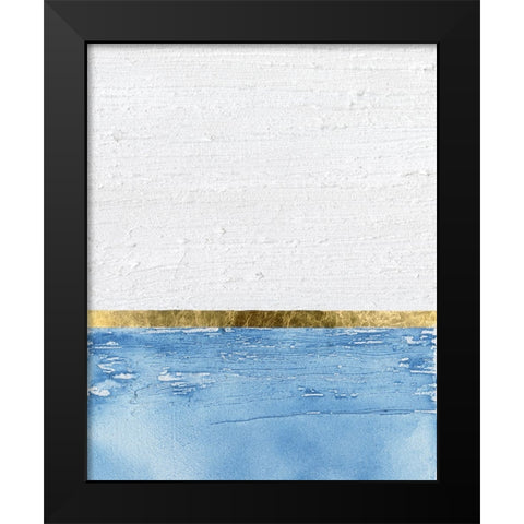 Embellished Gold Horizon I Black Modern Wood Framed Art Print by Saunders, Alonzo