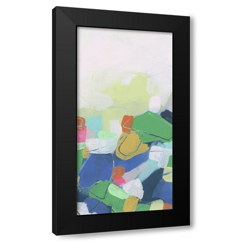 Fractal Fold IV Black Modern Wood Framed Art Print by Vess, June Erica