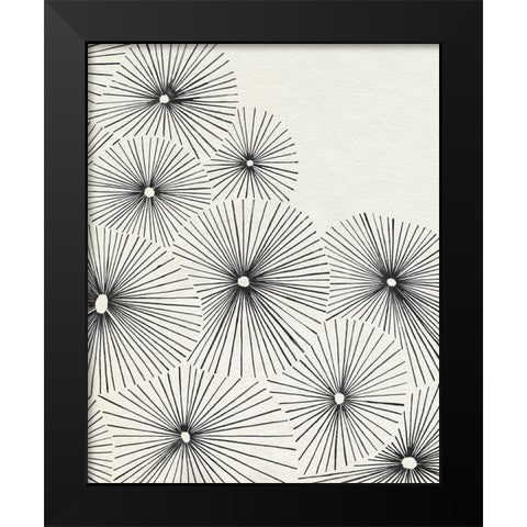Umbrella Bursts I Black Modern Wood Framed Art Print by Popp, Grace