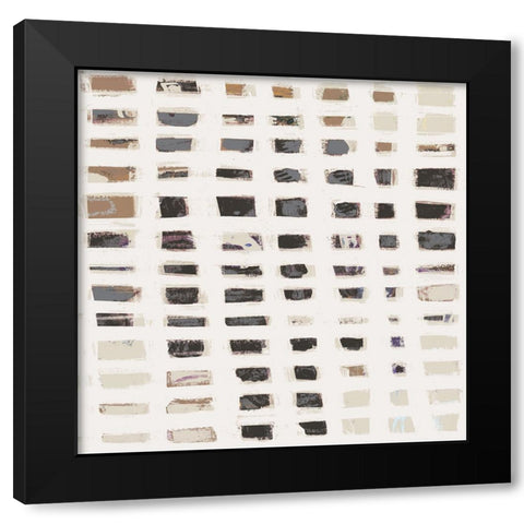Neutral Peek II Black Modern Wood Framed Art Print by Moore, Regina