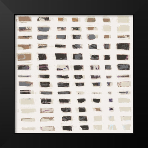 Neutral Peek II Black Modern Wood Framed Art Print by Moore, Regina