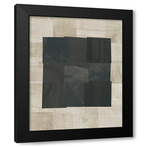 Floating Block II Black Modern Wood Framed Art Print by Vess, June Erica