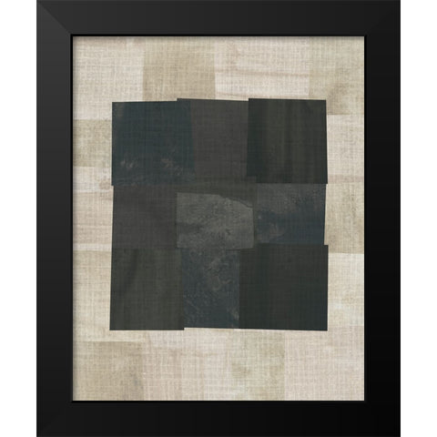 Floating Block II Black Modern Wood Framed Art Print by Vess, June Erica