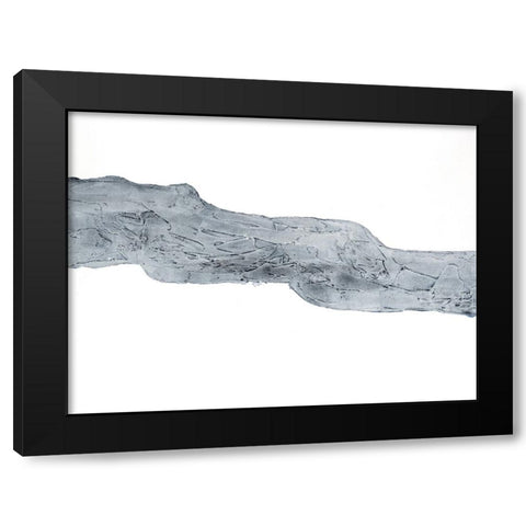 Indigo Streak II Black Modern Wood Framed Art Print with Double Matting by Willett, Michael