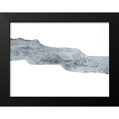 Indigo Streak II Black Modern Wood Framed Art Print by Willett, Michael
