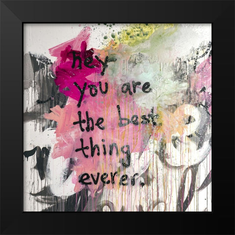 Hey I Black Modern Wood Framed Art Print by Youngstrom, Kent